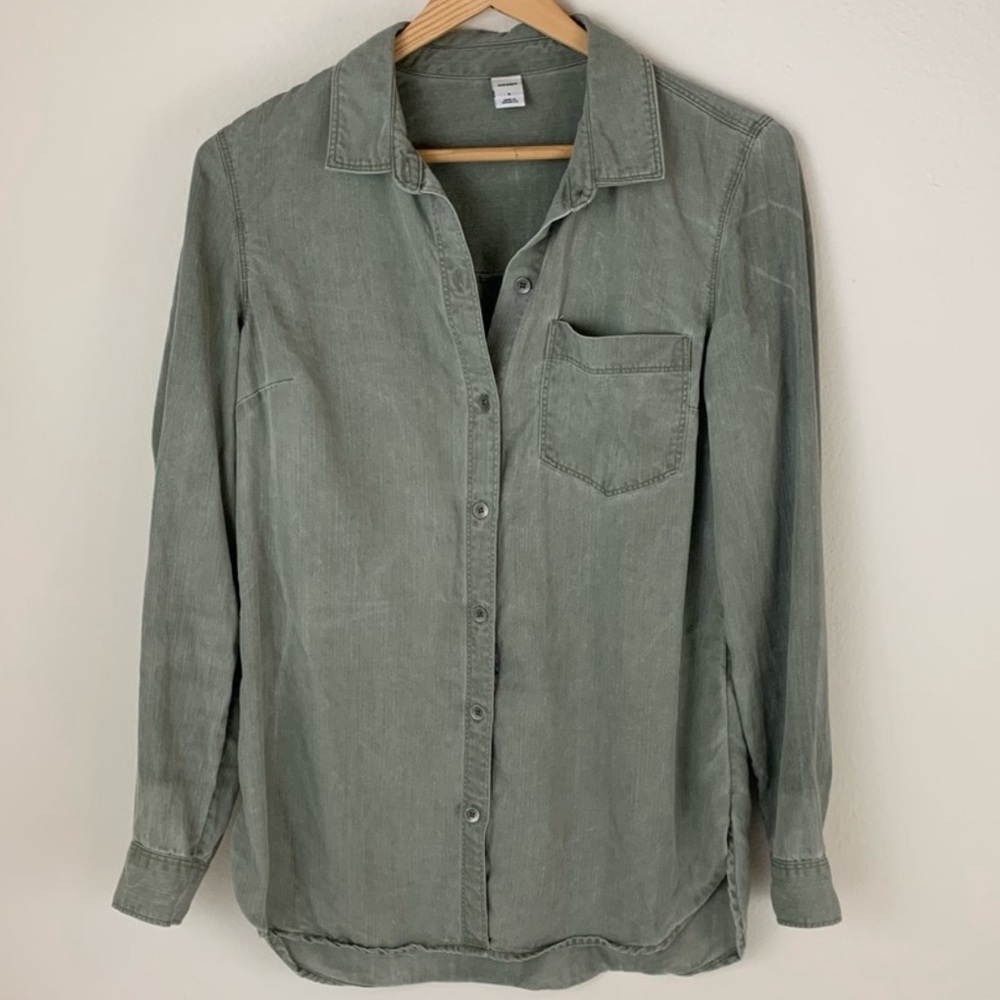 OLD NAVY Chambray Button Down Shirt Size XS